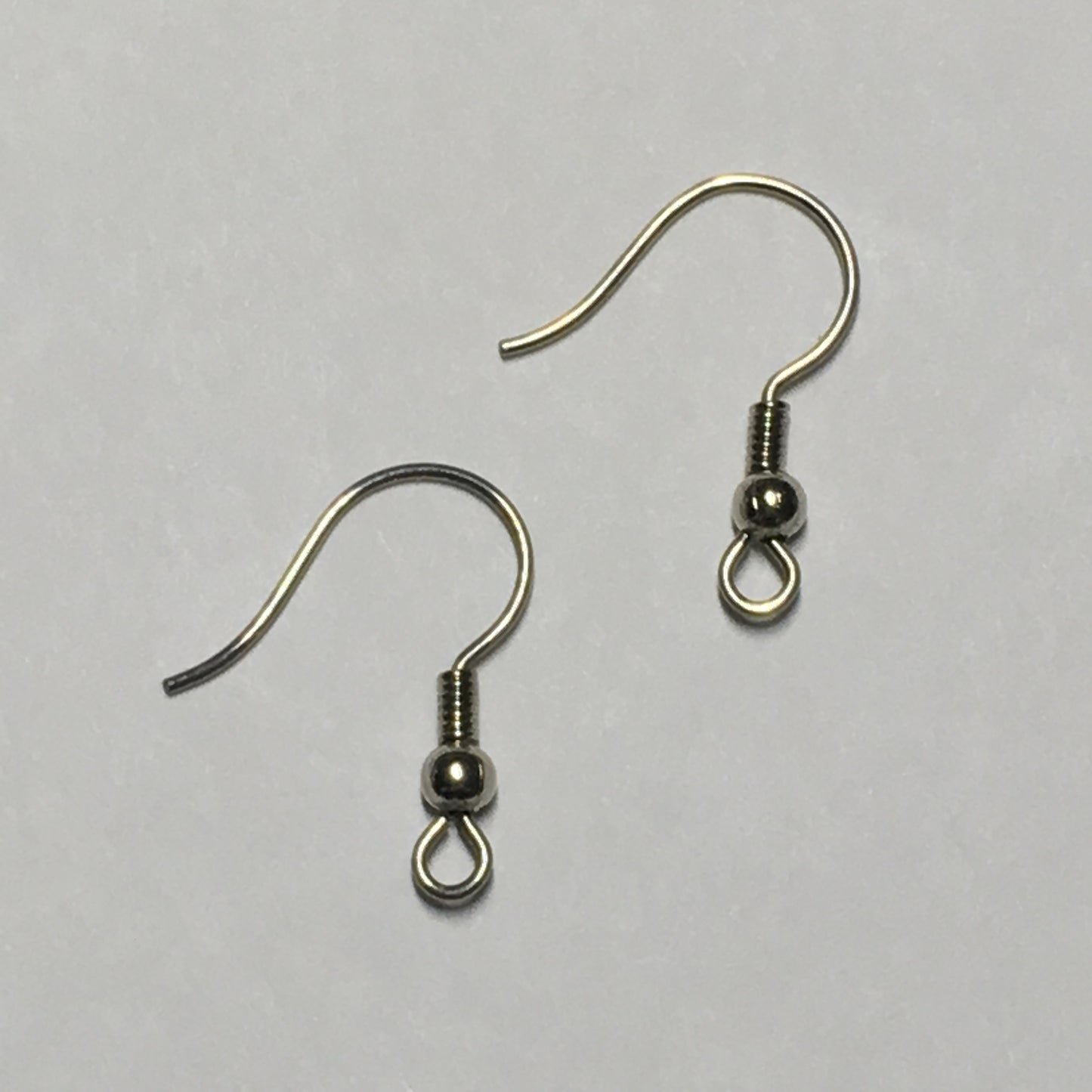 21-Gauge 15 mm Stainless Steel Hypoallergenic French Fish Hook Ear Wires - 1 Pair