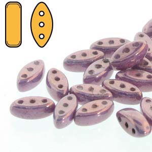 Czech Cali  3 x 8 mm 03000-15726 Chalk Vega Luster Beads - 25 Beads