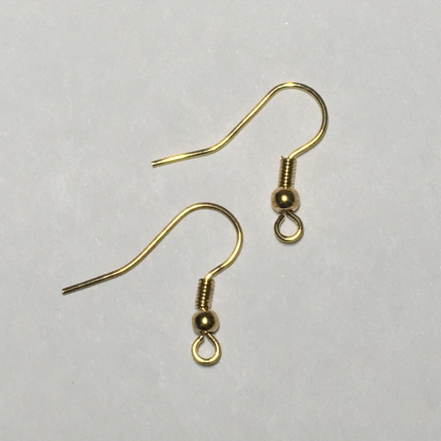 21-Gauge 19 mm Gold French Fish Hook Ear Wires - 1, 5 or 10 Pair
