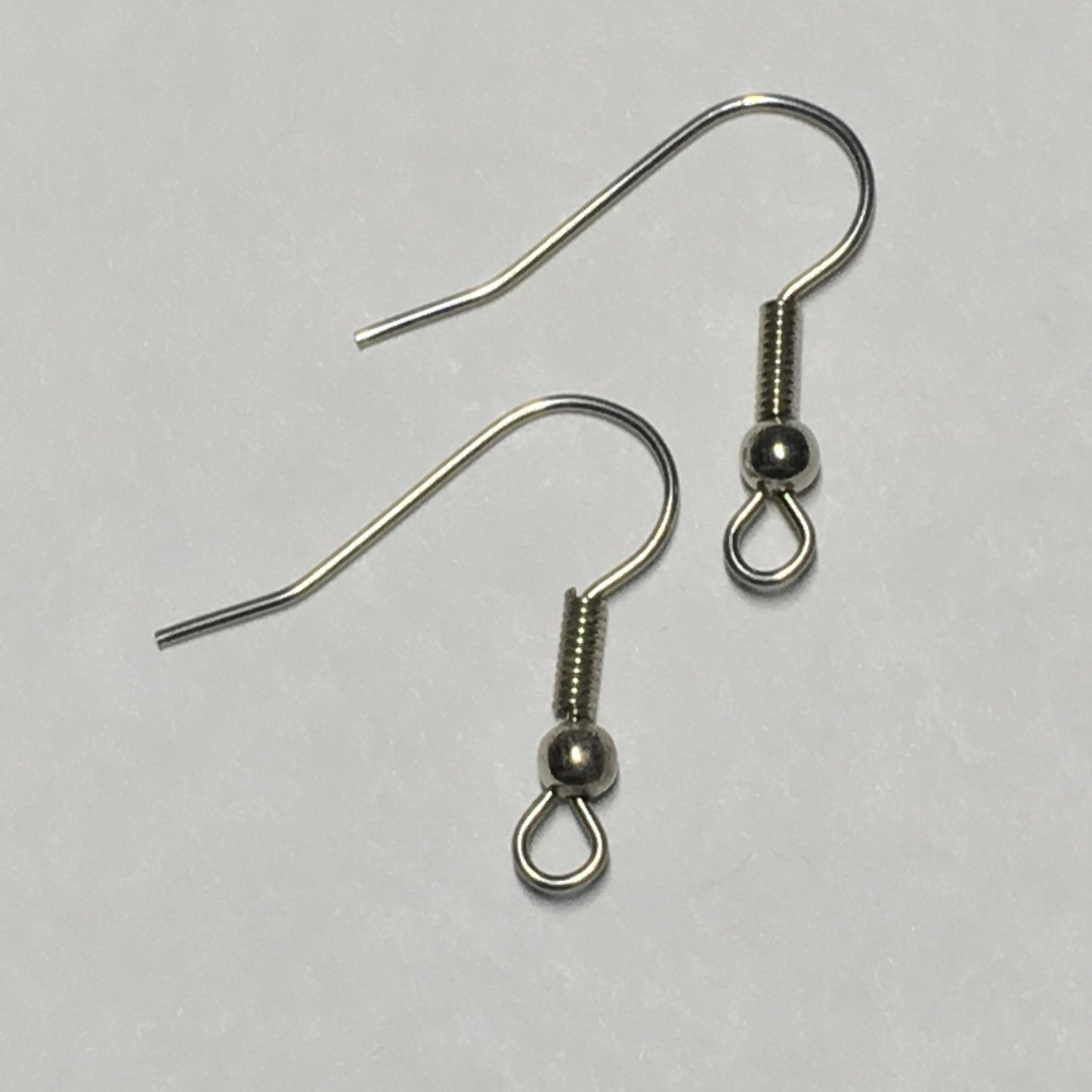 21-Gauge 22 mm Stainless Steel French Fish Hook Hypoallergenic Ear Wires - 1, 5 or 10 Pair