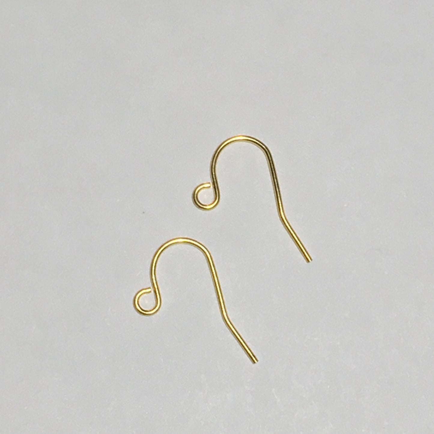 21-Gauge 11 mm Gold French Fish Hook Ear Wires - 1 Pair