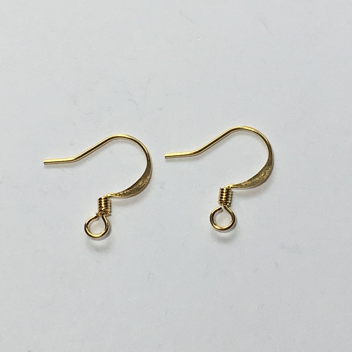22-Gauge 16 mm Gold Flattened French Fish Hook Ear Wires - 1, 5 or 10 Pair