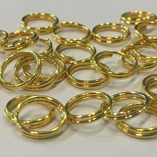 8 mm 21-Gauge Gold Double Jump Rings - 18 or 20 Rings