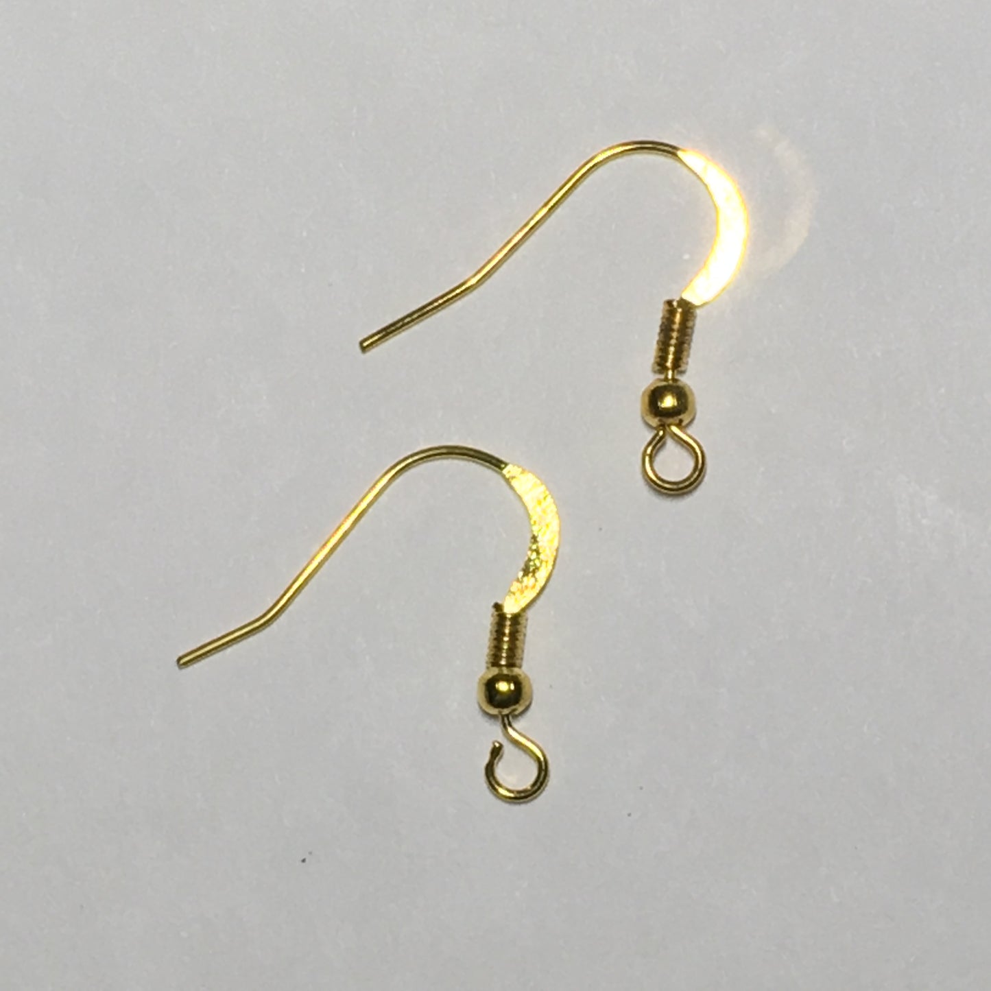 22-Gauge 11 mm Gold Flattened French Fish Hook Ear Wires - 1, 5 or 10 Pair