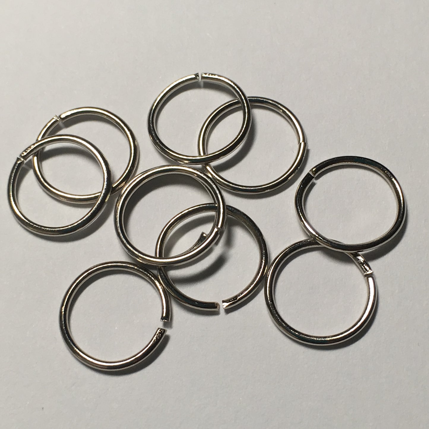 12 mm 18-Gauge Stainless Steel Unsoldered 1 mm Split Jump Rings - 4 or 10 Rings