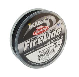 Berkley Fireline 6 lb. Black, 50 Yards Microfused Braided Bead Thread / Fishing Line