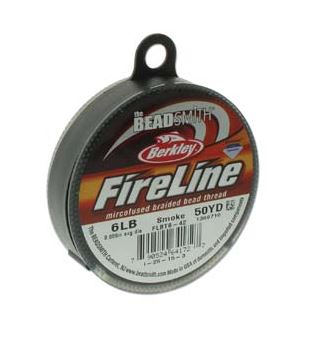 Berkley Fireline 6 lb. Smoke, 50 Yards Microfused Braided Bead Thread / Fishing Line