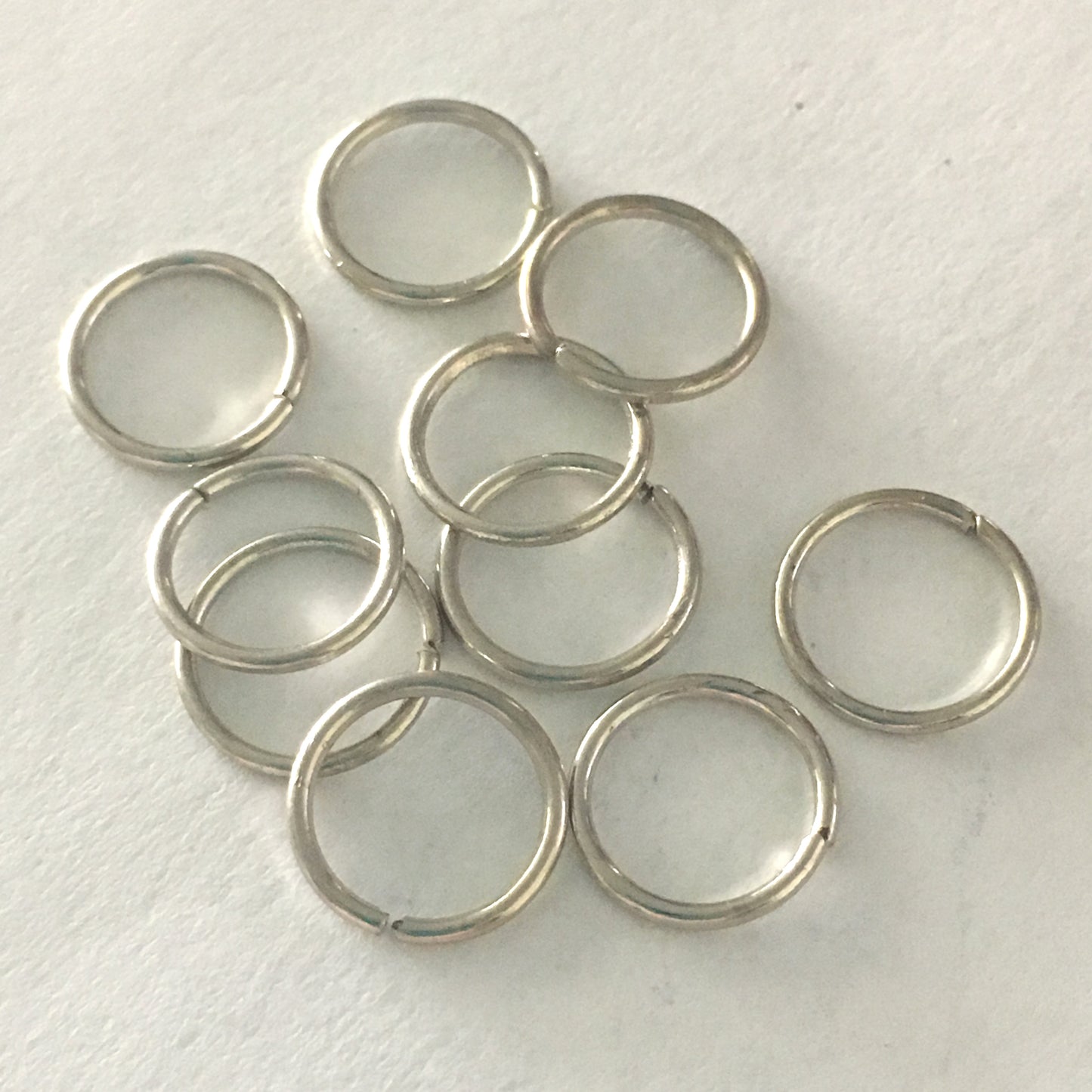 10 mm 18-Gauge Stainless Steel Unsoldered 1 mm Split Jump Rings - 10 Rings