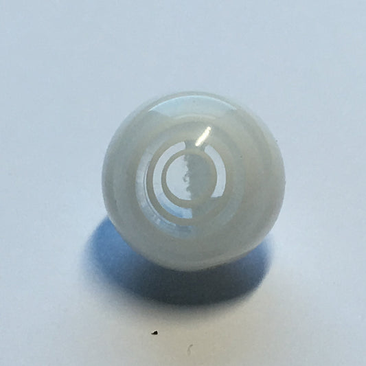 White and Clear Spiral Focal Bead 10 mm