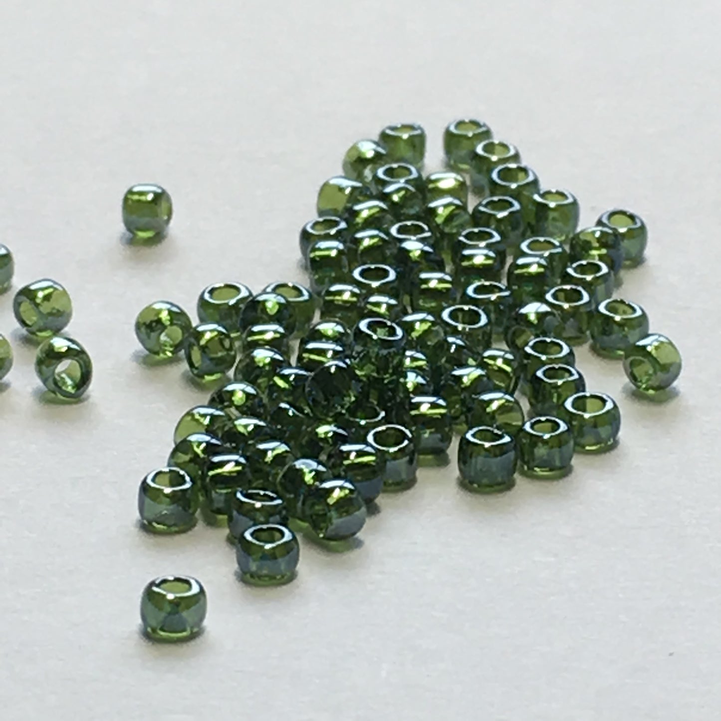 TOHO TR-11-119 - 11/0 Transparent Lustered Olivine Seed Beads, 5 gm