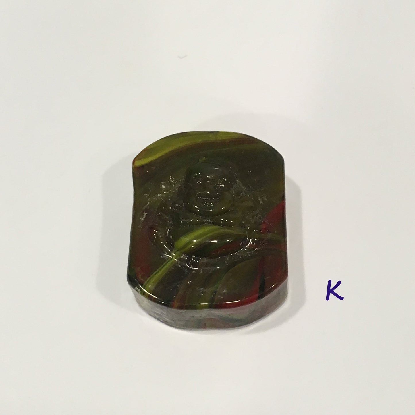 Glass Focal Bead, Two-Strand, 19 x 24 x 10 mm, Bead K