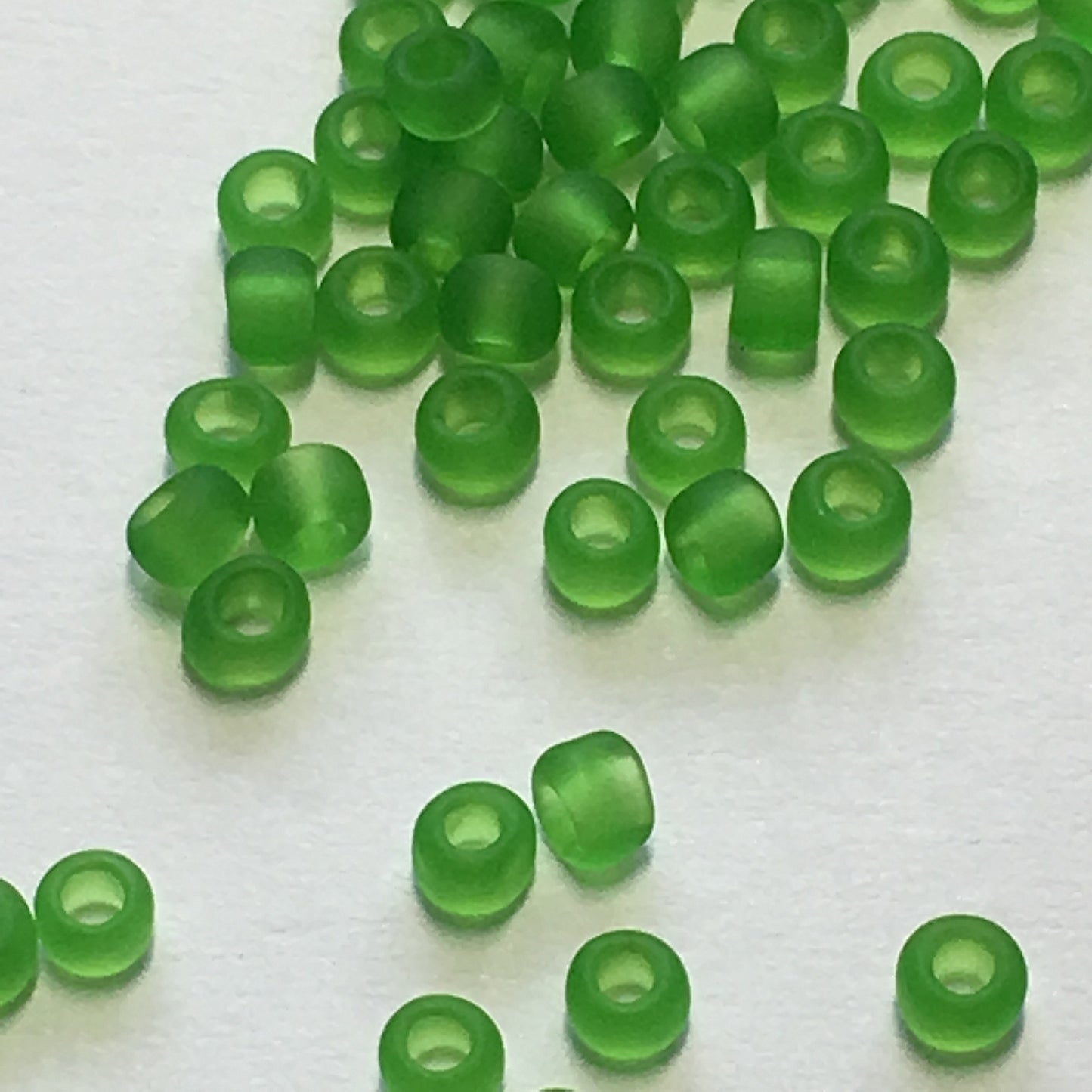 TOHO TR-11-7F  11/0 Transparent Matte Kelly Green Seed Beads, 5 gm