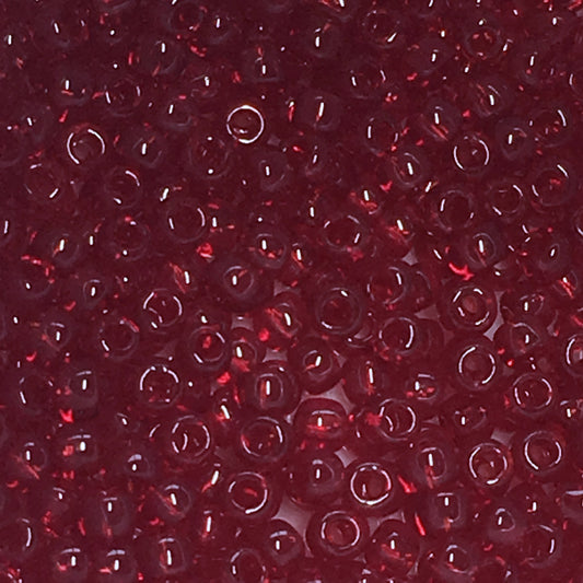 TOHO TR-11-5D  11/0 Transparent Garnet Dark Red Seed Beads, 5 gm