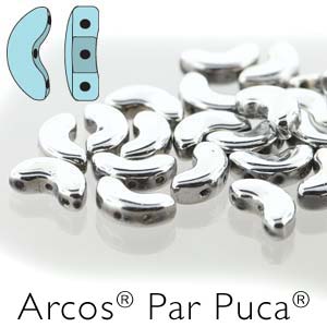 Arcos Par Puca 5 x 10 mm 00030-27000 Argentees, 5 x 10 mm - 24 to 26 Beads on 5 gm Card