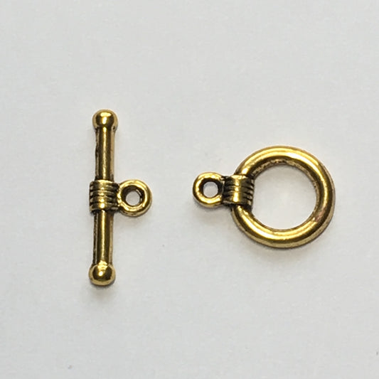 Gold Toggle Clasp, 20 mm