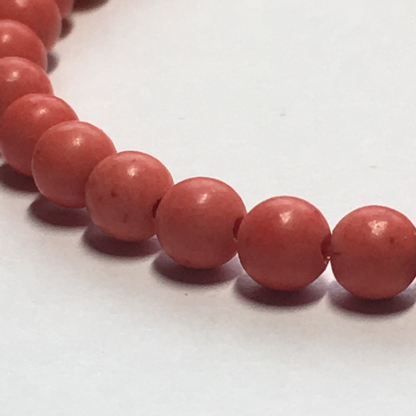 Perles rondes en pierre rose, 4 mm, 48 perles