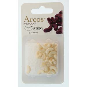 Arcos Par Puca 5 x 10 mm 03000-14413 Opaque Beige Luster, 5 x 10 mm - 26 Beads on 5 gm Card