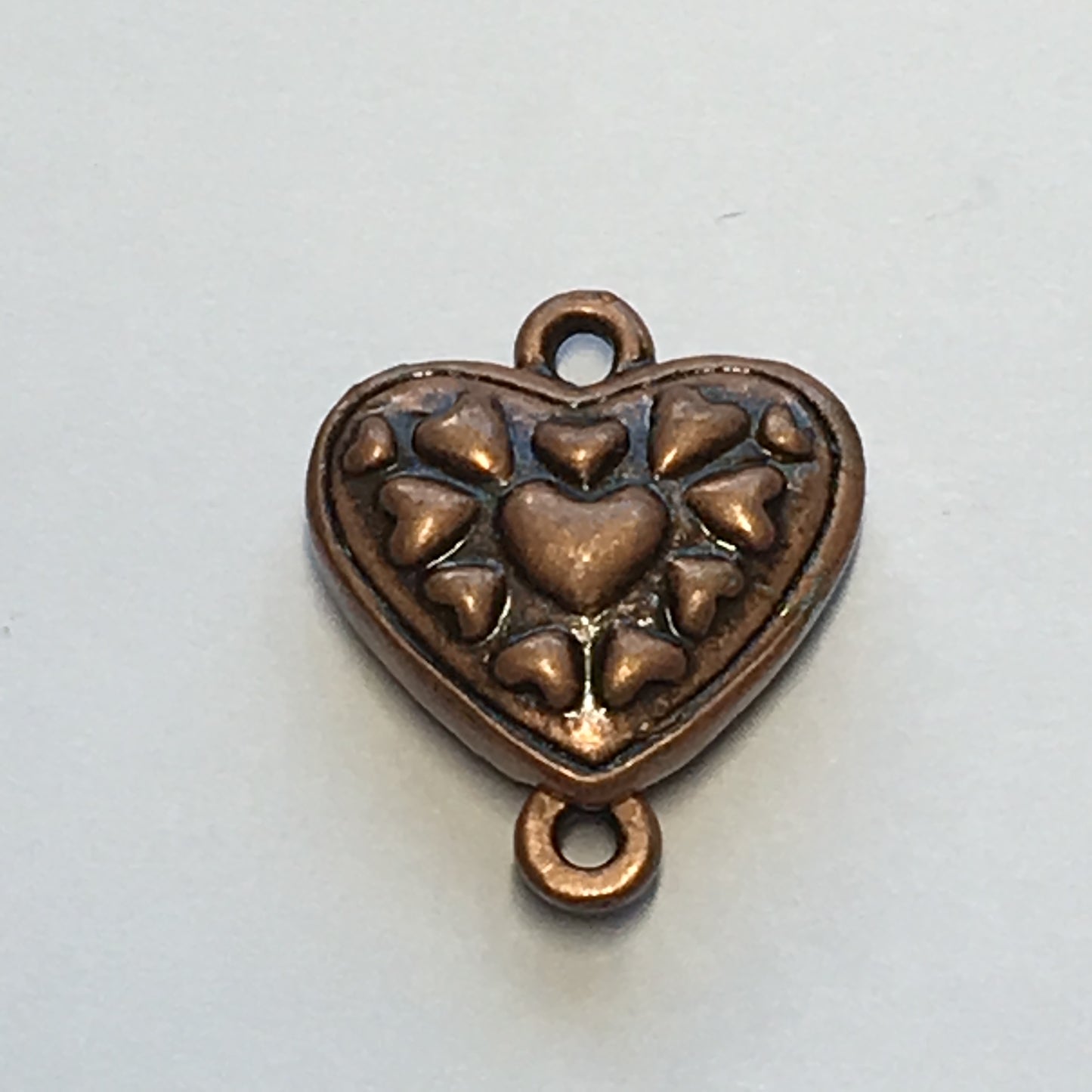 Antique Copper Finish Heart Theme Magnetic Clasp, 19 x 16 mm