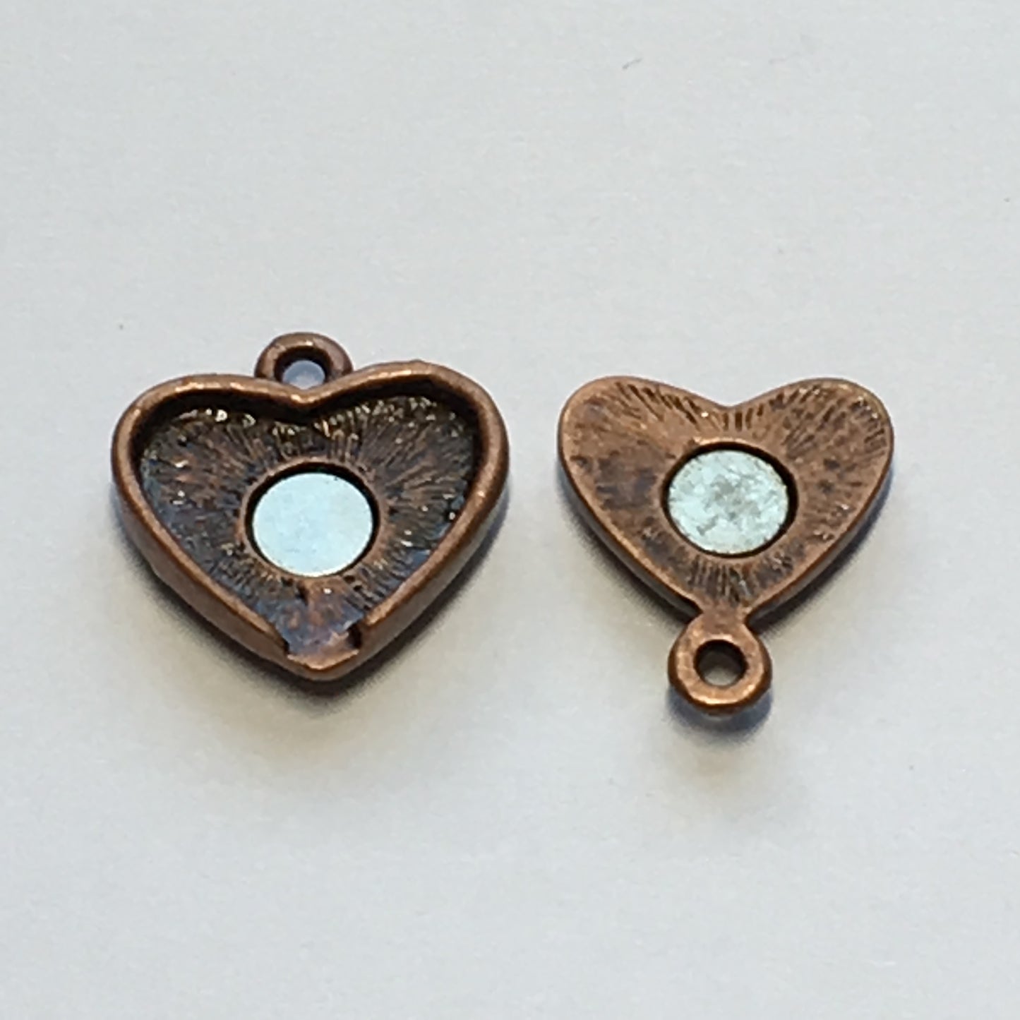 Antique Copper Finish Heart Theme Magnetic Clasp, 19 x 16 mm