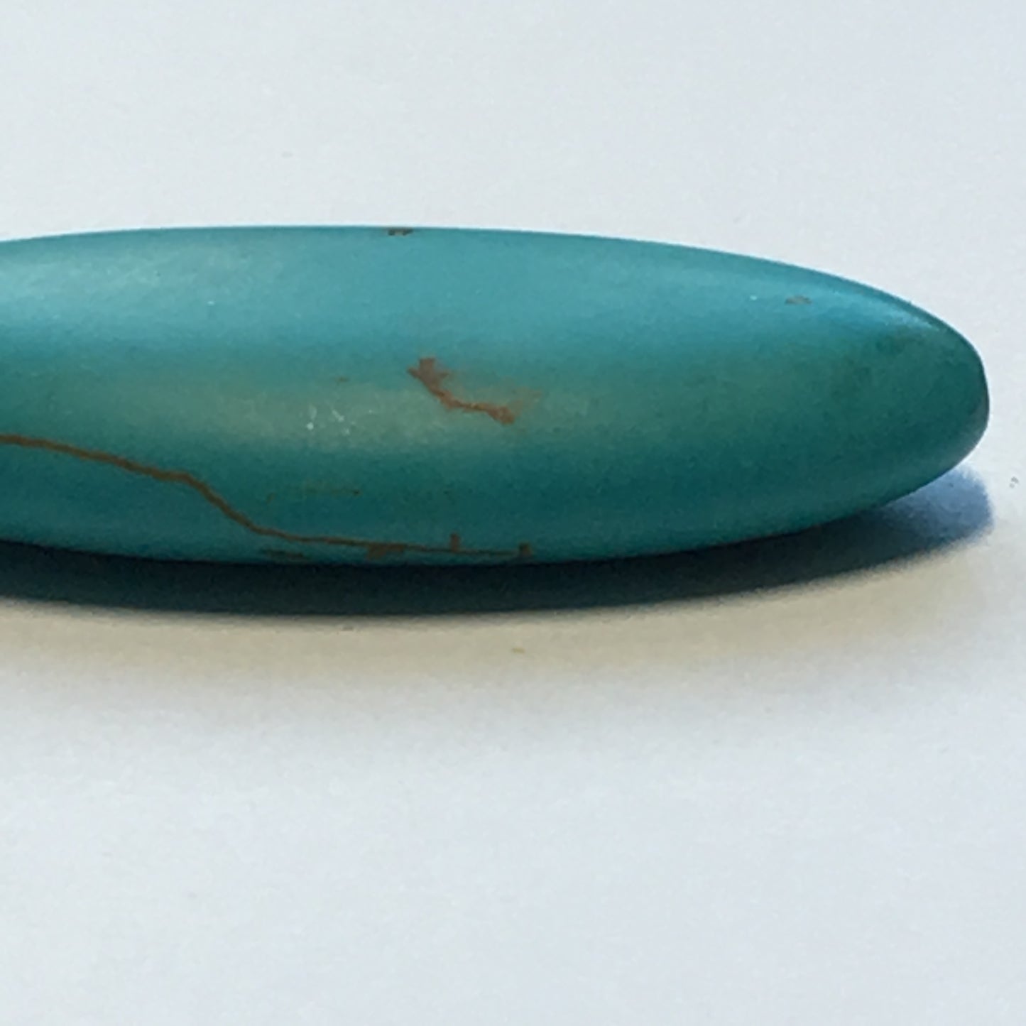 Turquoise Color Stone Oval Flat Focal Bead, 37 x 18 x 7 mm