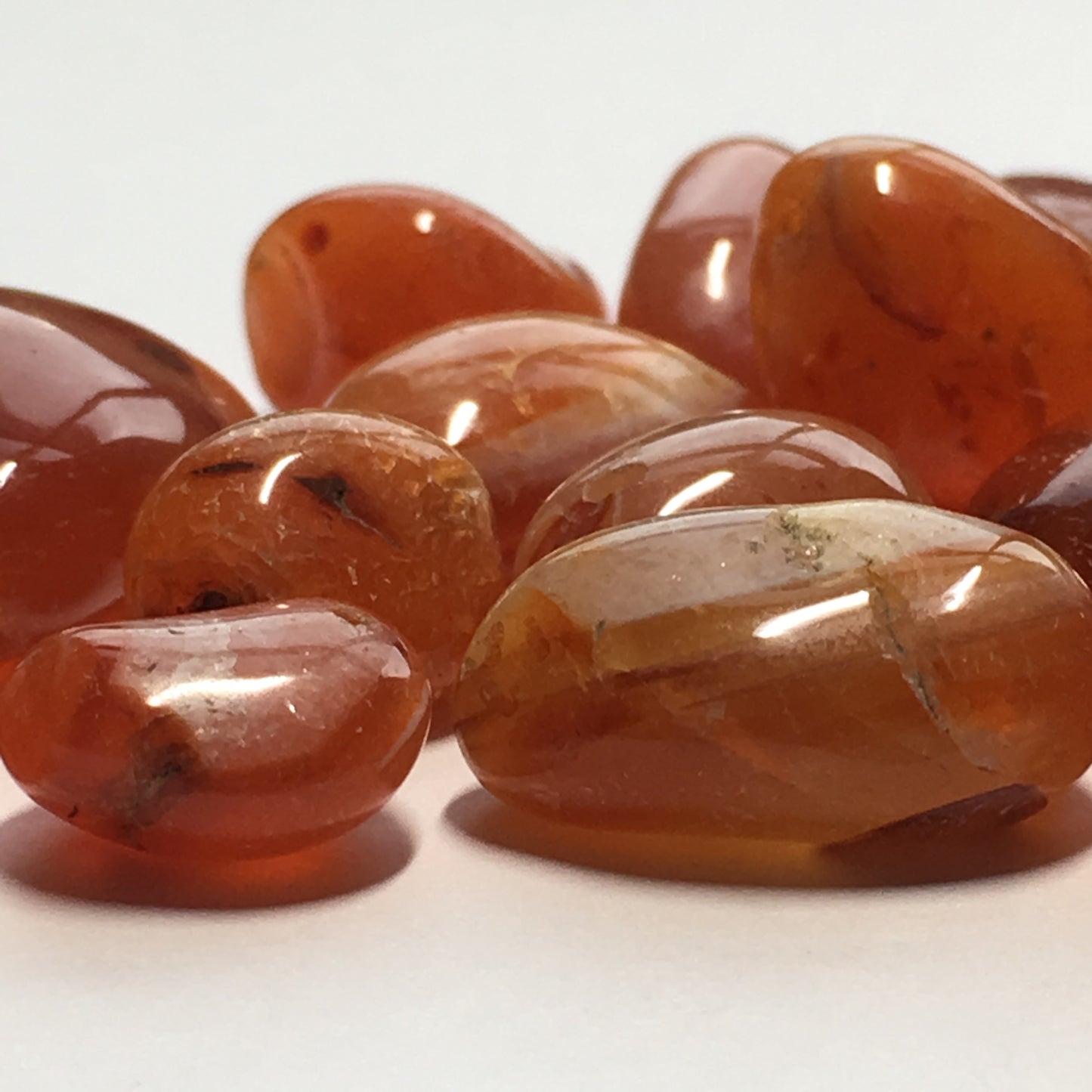 Orange Agate Semi-Precious Stone Beads, 11 x 6 - 19 x 14 mm, 20 Beads