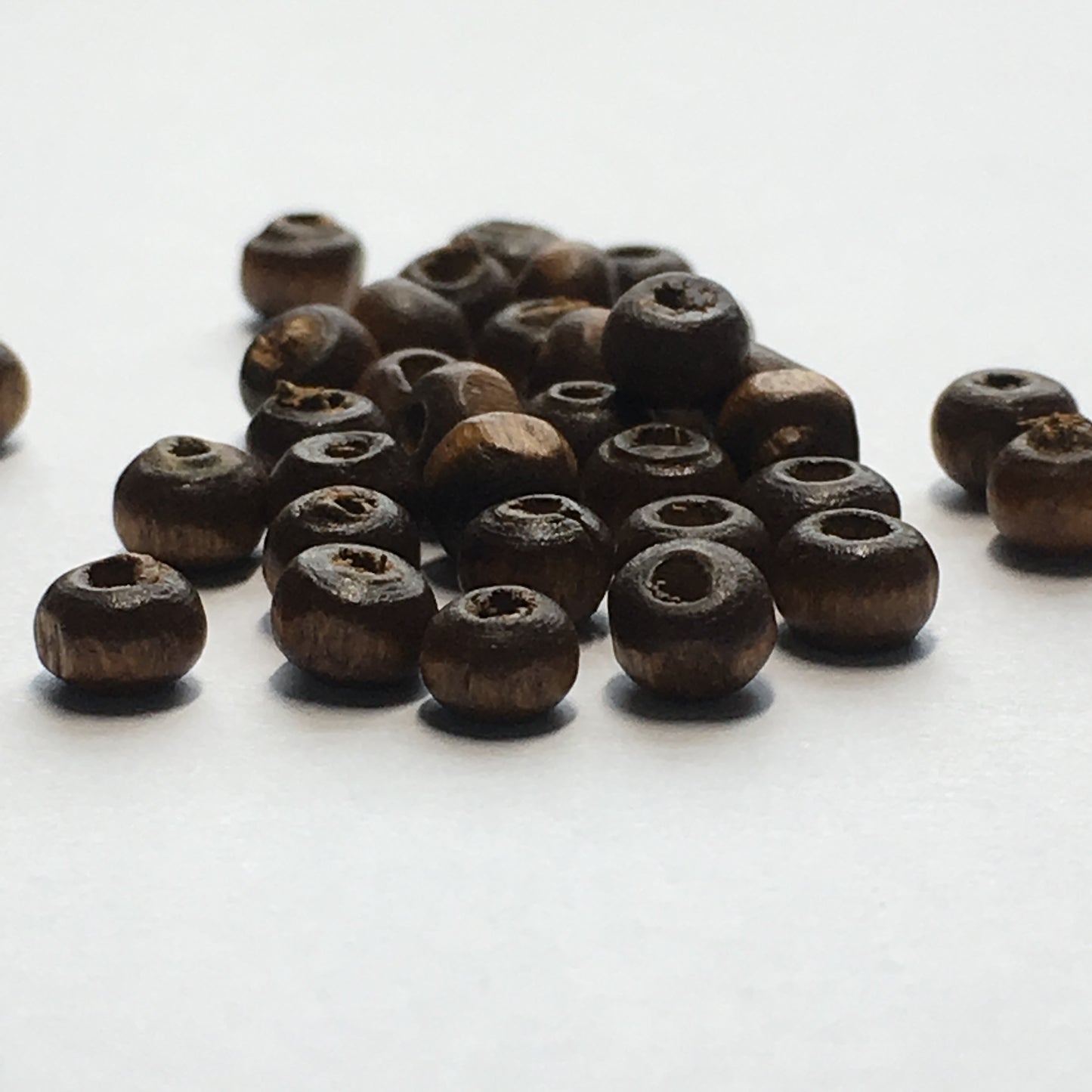 Brown Wood Rondelle Beads, 3 x 4.5 mm - 36 or 50 Beads