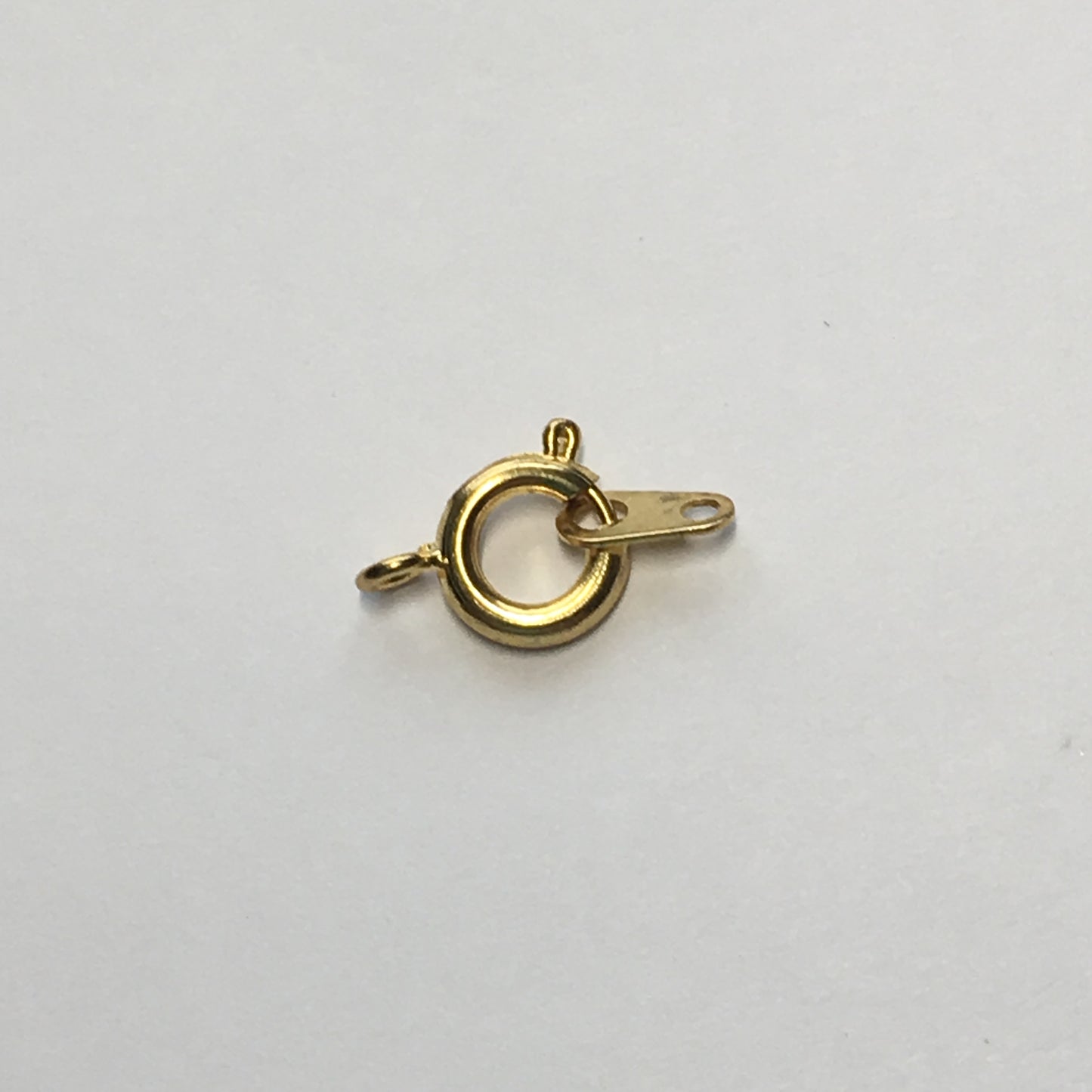 Gold Spring Ring Clasp, 7 mm, 1 or 10 Clasps