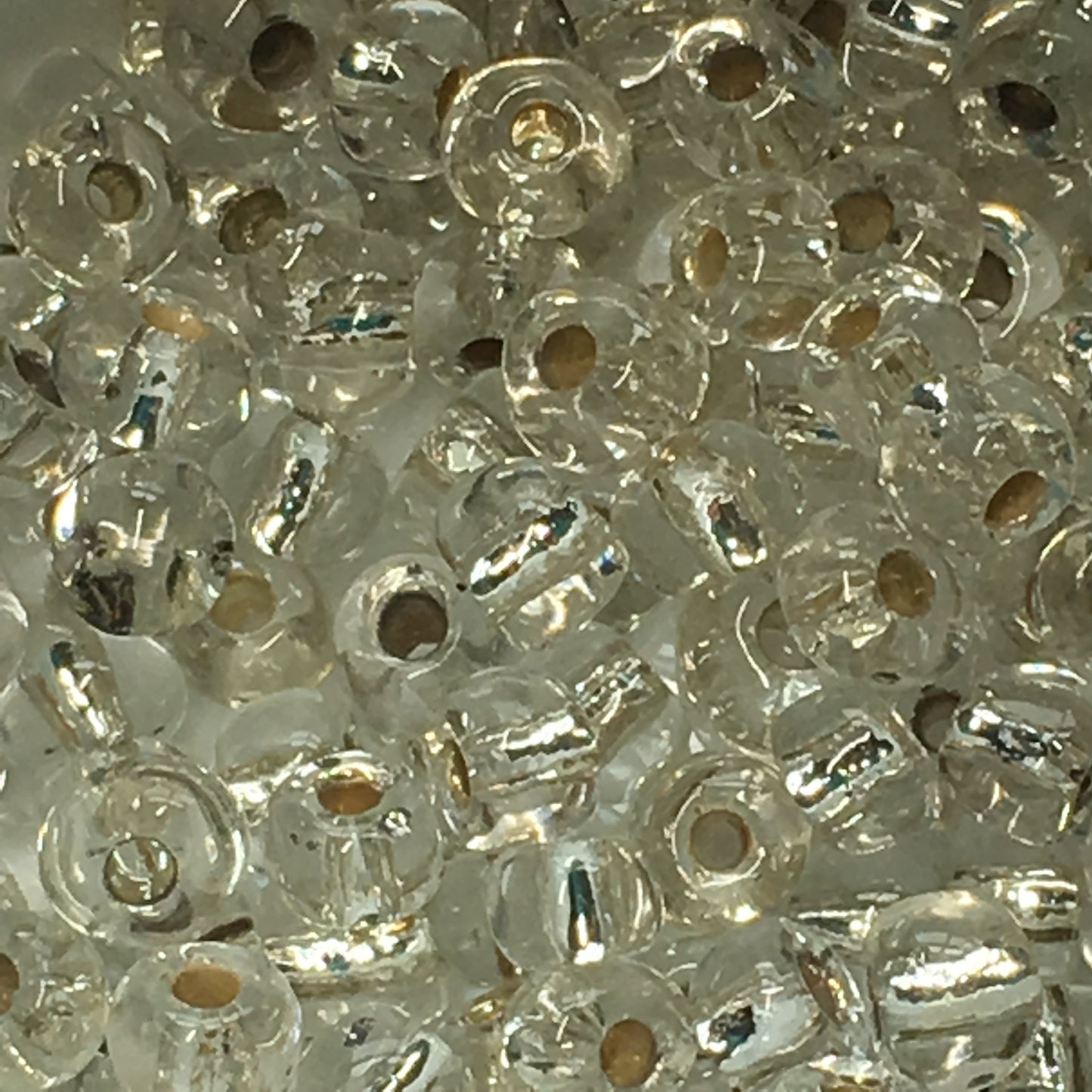 6/0 Silver Lined Clear Crystal Seed Beads, 5 or 10 gm