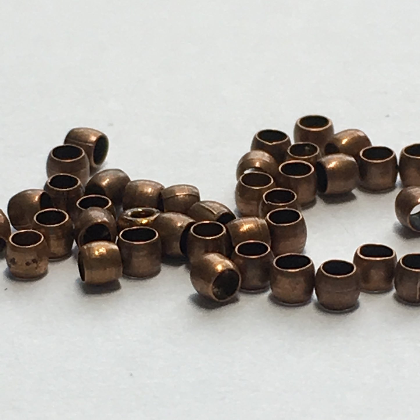 Copper Finish Crimp Beads, 2 mm - 85 Beads