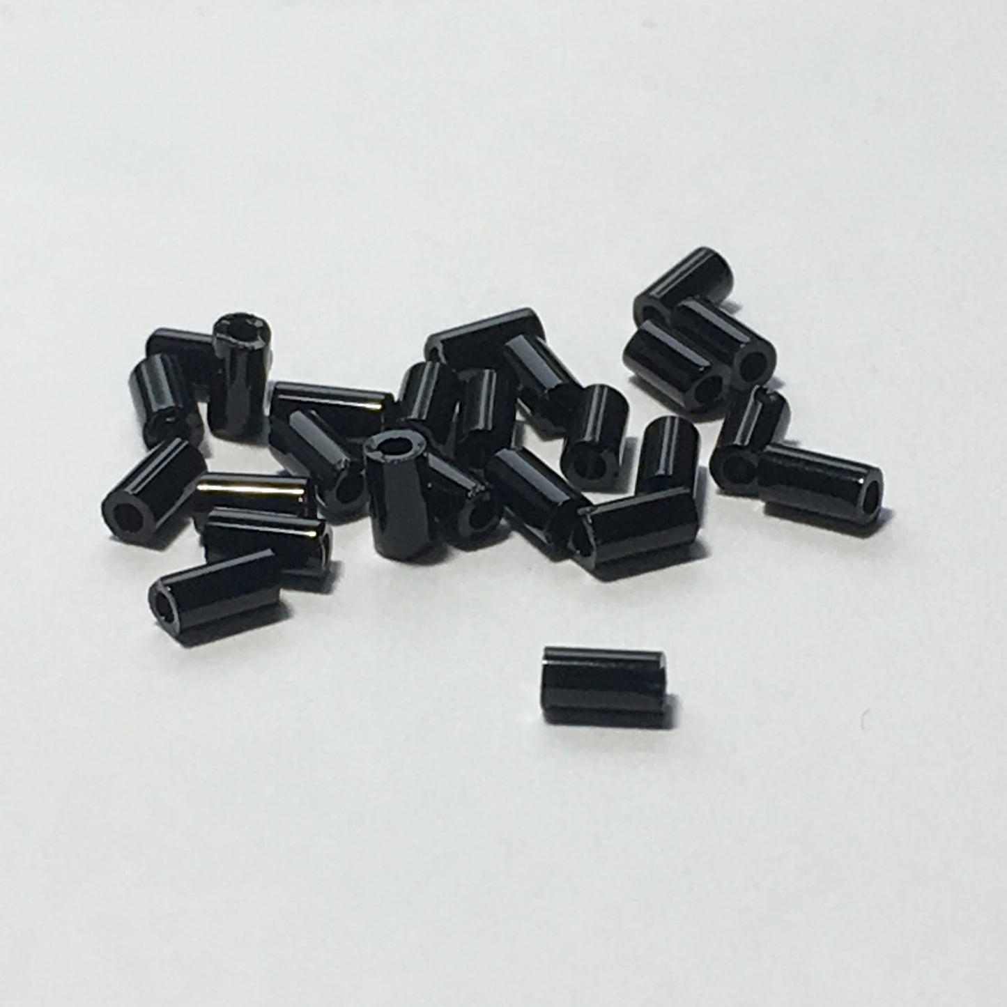 TOHO 1T49  #1 (3 mm) Opaque Jet Black Glass Bugle Beads, 5 gm