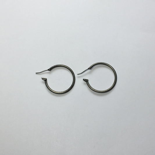 Pewter Finish Lever Back Earring Hoops, 27 mm - 1 Pair
