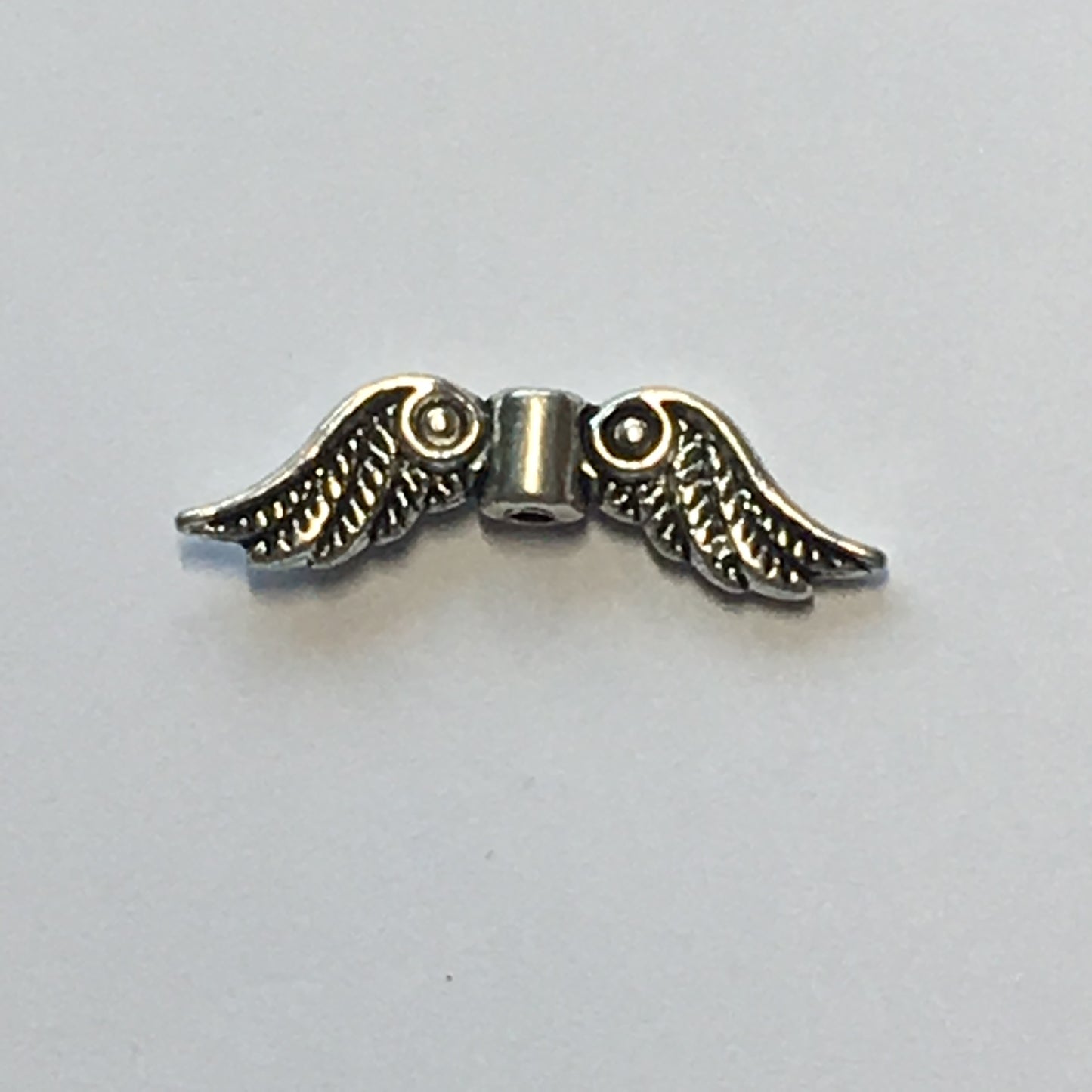 Antique Silver Angel's Wings Beads, 4 x 23 mm - Sold in pairs