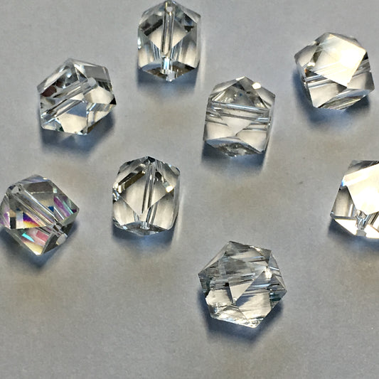 Cube fantaisie en cristal Swarovski/perles carrées, 6 x 6 mm, 8 perles