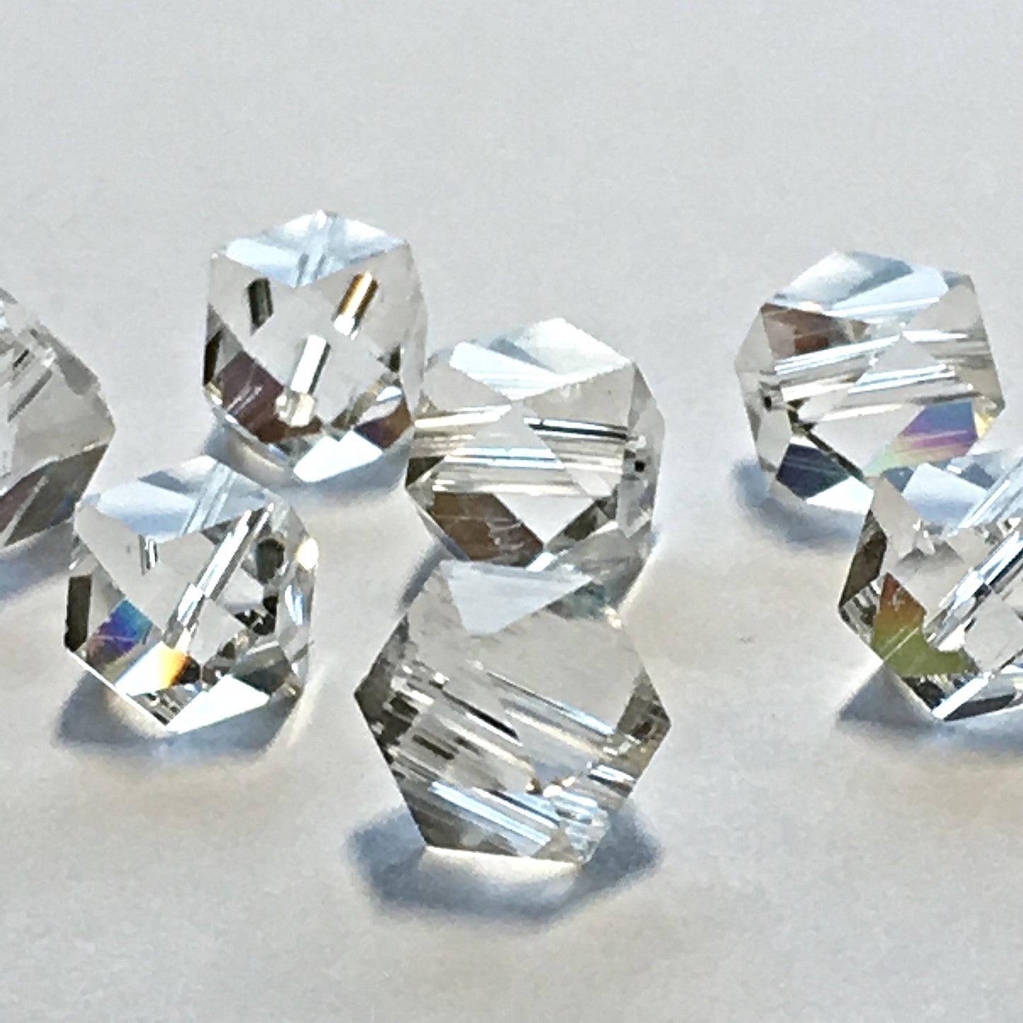 Cube fantaisie en cristal Swarovski/perles carrées, 6 x 6 mm, 8 perles