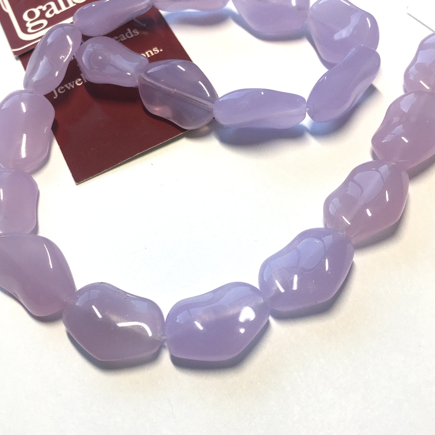 Bead Gallery Amethyst Glass Natural Shape, 12 x 16 mm - 18 Beads