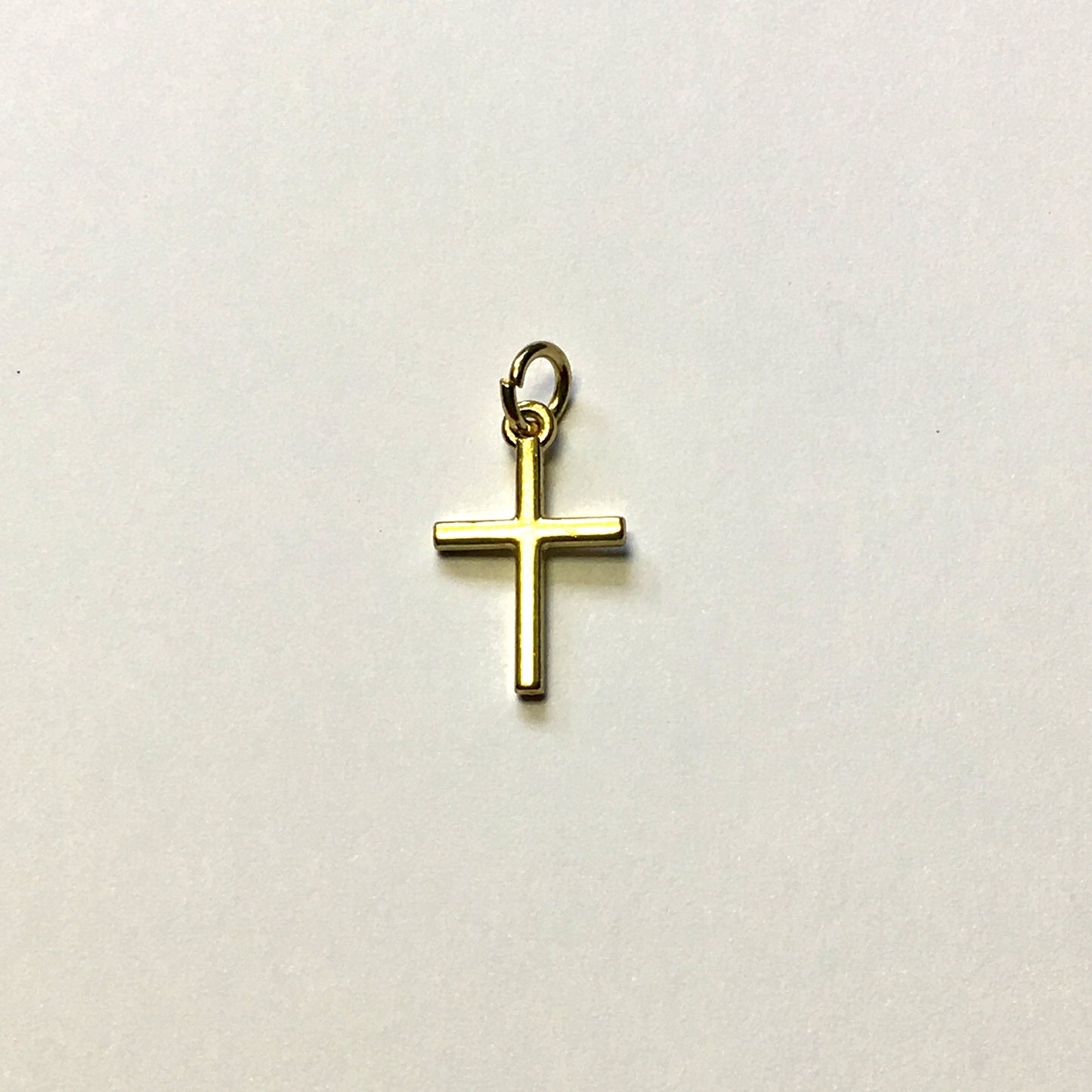 Gold Cross Charm, 18 x 12 mm