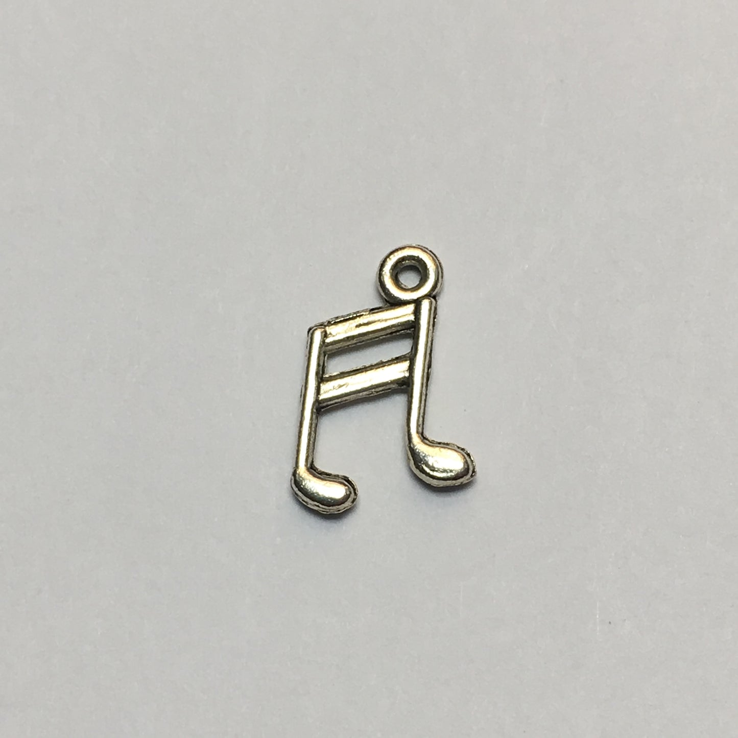 Silver Musical Note Charm, 13 x 9 mm