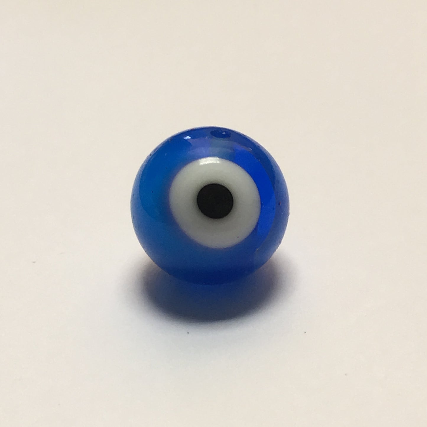 Eyeball Blue, White and Black Glass Bead, 12 mm