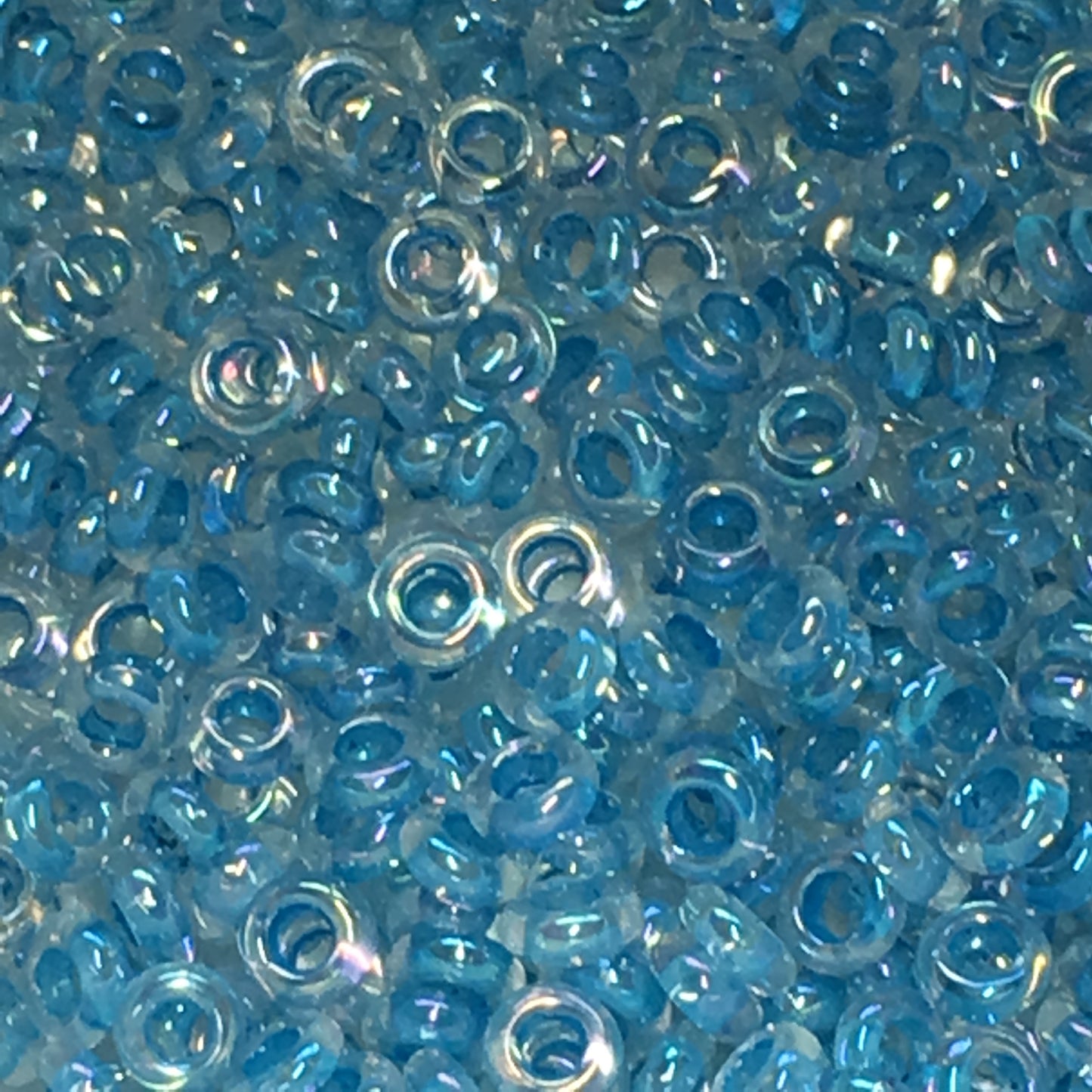 TOHO TD-8-781 - 8/0 Dark Aqua Lined Crystal Rainbow Demi Beads, 5 gm