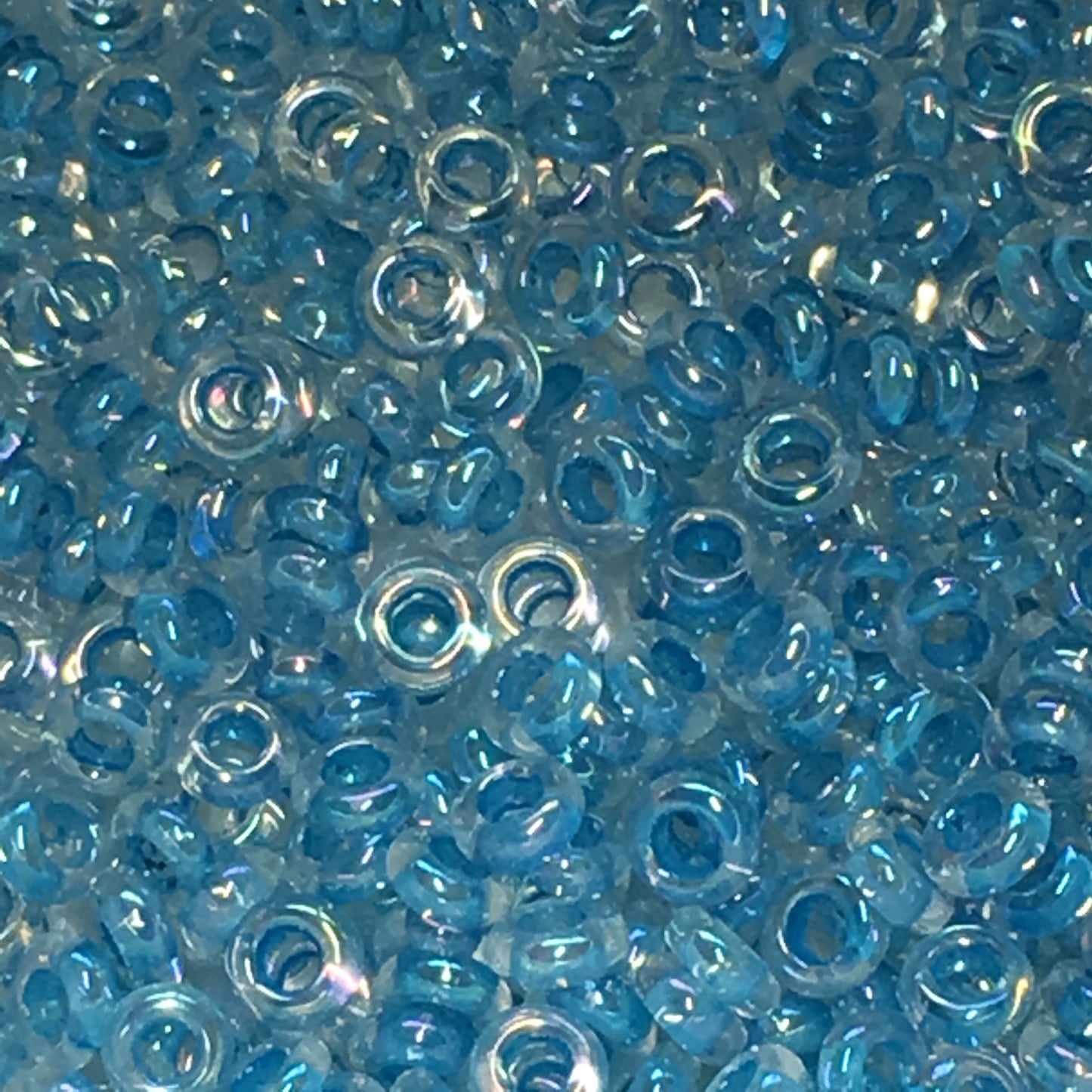 TOHO TD-8-781 - 8/0 Dark Aqua Lined Crystal Rainbow Demi Beads, 5 gm