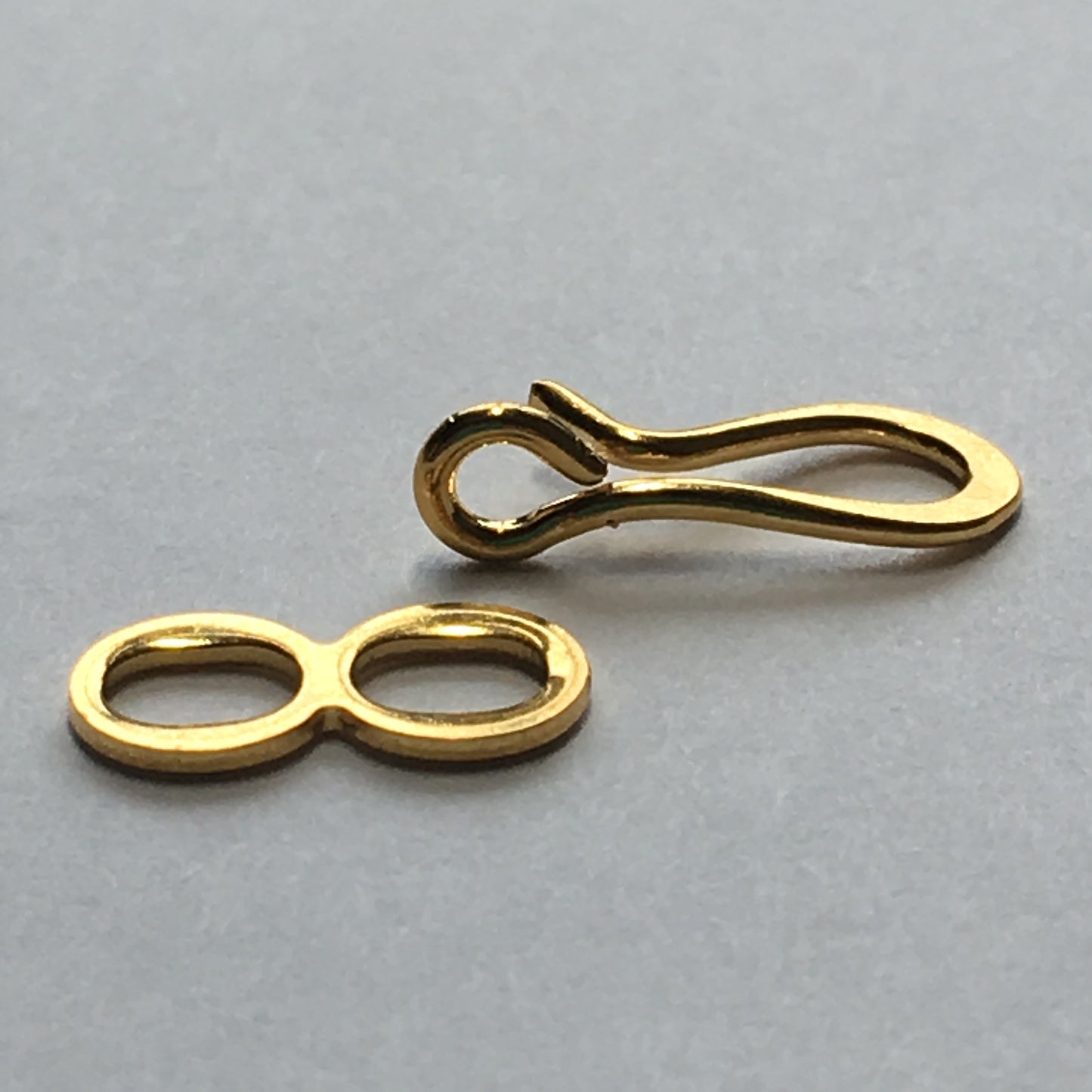 Gold Plated Hook and Eye Clasps, 13 x 5 mm, 10 or 25 Sets