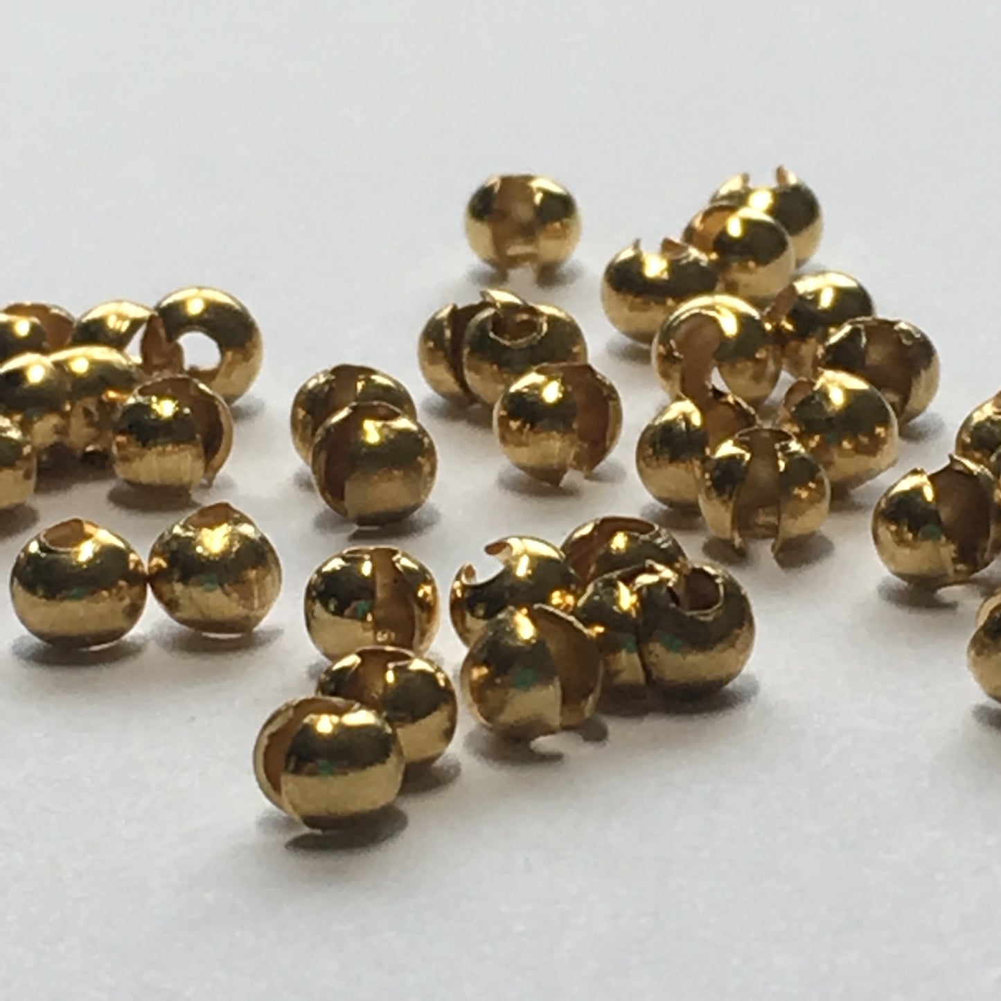 Gold Finish Crimp Bead Covers, 3.5 x 4 mm -  25 Covers