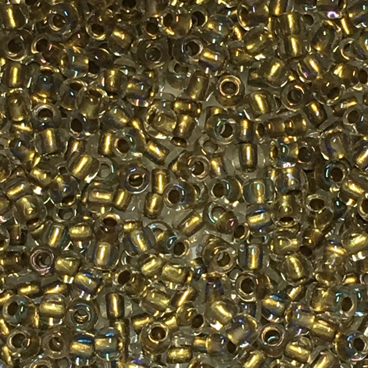 TOHO TR-11-262 Light Bronze Lined AB Crystal Seed Beads, 5 or 10 gm