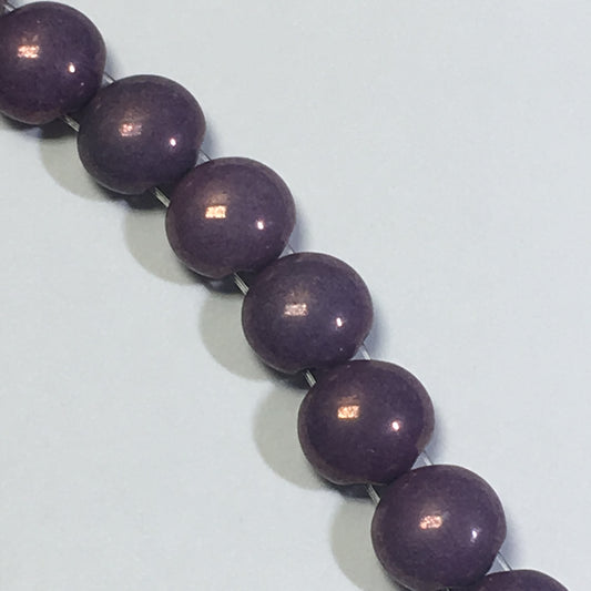 Czech Candy 8 mm 02010-15726 Purple Vega Beads - 20 Beads