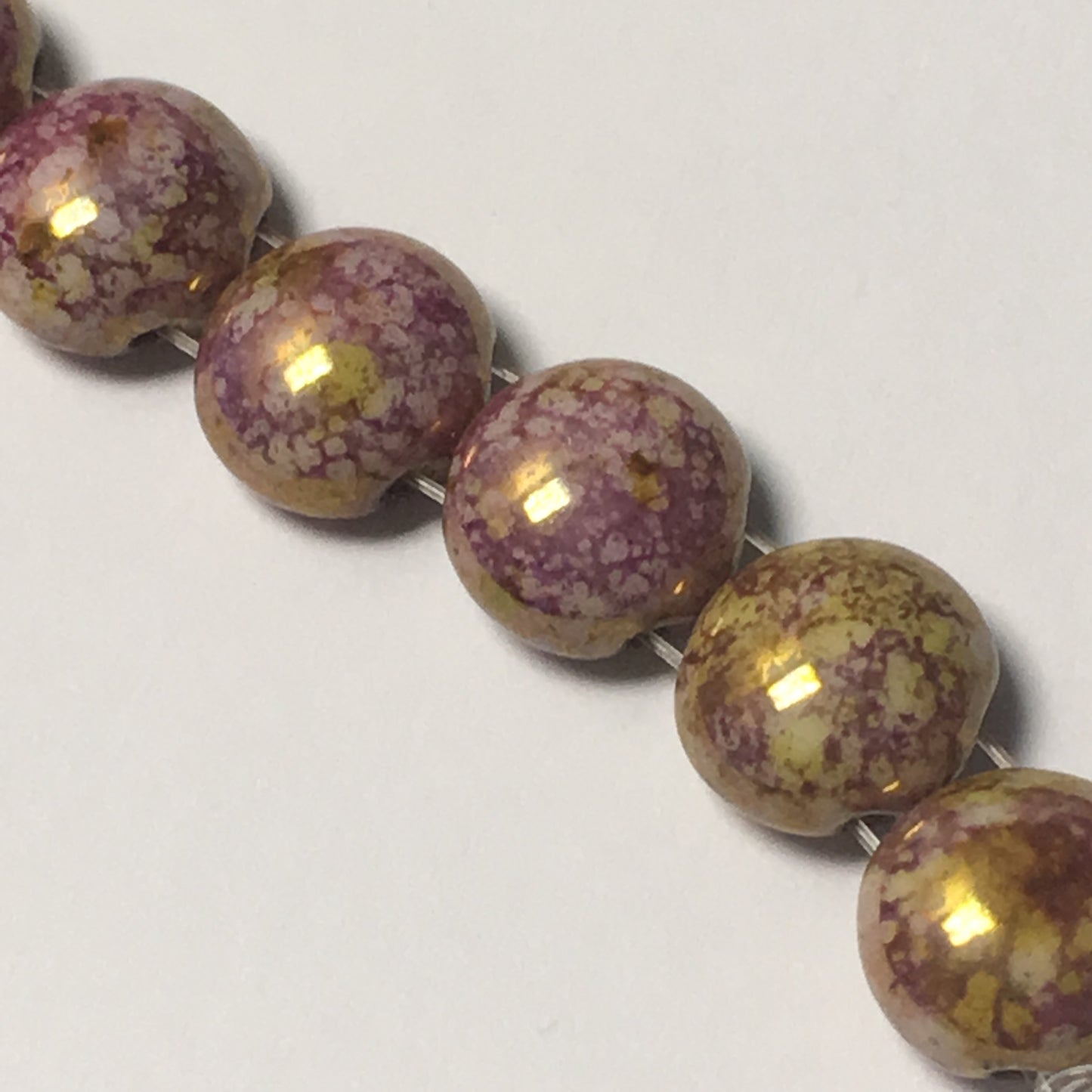 Czech Candy 8 mm 02010-15496 Senegal Purple Beads - 20 Beads