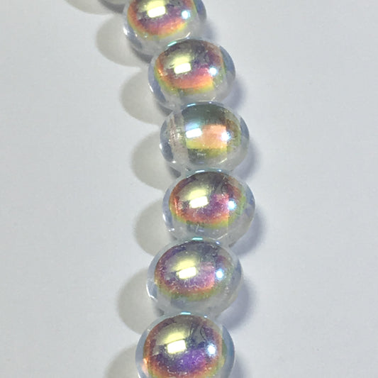 Czech Candy 8 mm 00030-28701 Crystal AB Beads - 20 Beads