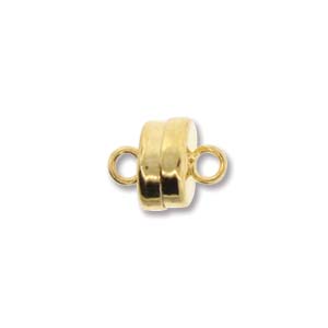 Gold Plate Closed Loop Magnetic Clasps, 7 mm -  1 or 3 Clasps  Made in the USA