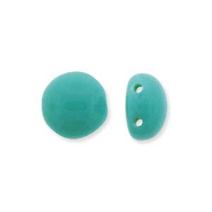 Czech Cabachon Candy 8 mm 63130 Turquoise Green Beads - 20 Beads