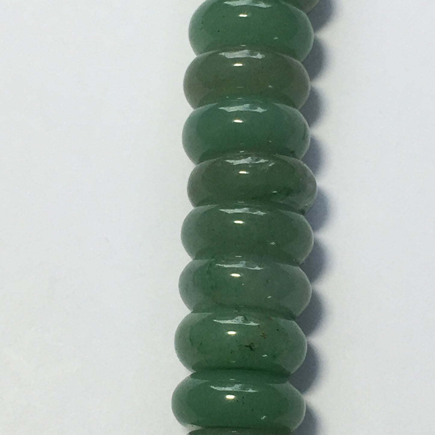 Bead Gallery Green Aventurine Semi-Precious Stone Rondelle Beads, 3 x 12 mm - 39 Beads
