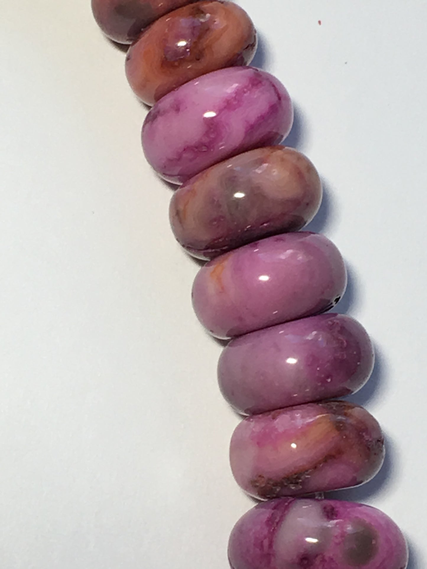 Purple Crazy Lace Agate Rondelles, Semi-Precious Stone Beads, 6-16 mm, 16-Inch Strand, Ready-to-Make Necklace